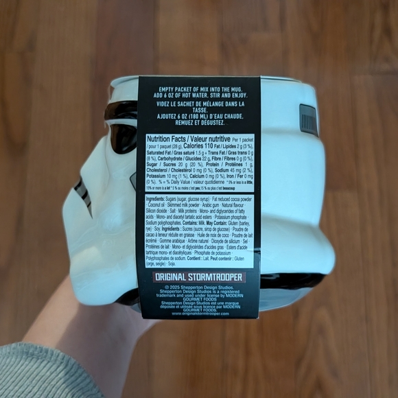 Star Wars Original Stormtrooper Helmet Ceramic Mug w Double Chocolate Cocao Mix - Picture 4 of 5